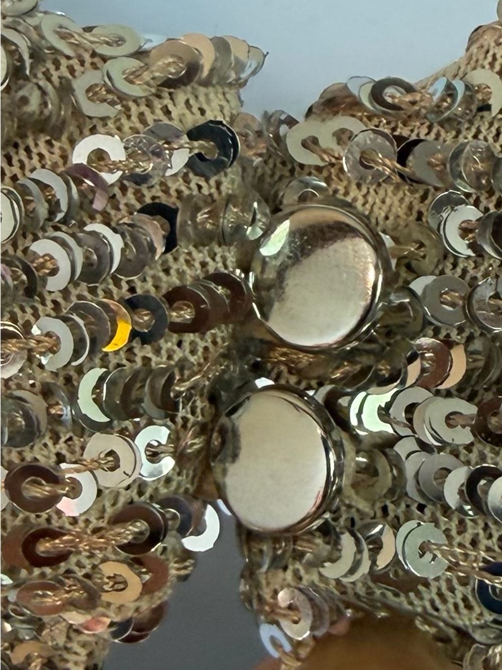 Cable & Gauge Champagne Gold Sequins Sleeveless Halter Neck Lined Top Sz M NWOT - Picture 13 of 16